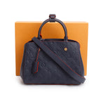 Navy Monogram Empreinte Leather Montaigne BB w/ Strap &amp; Box