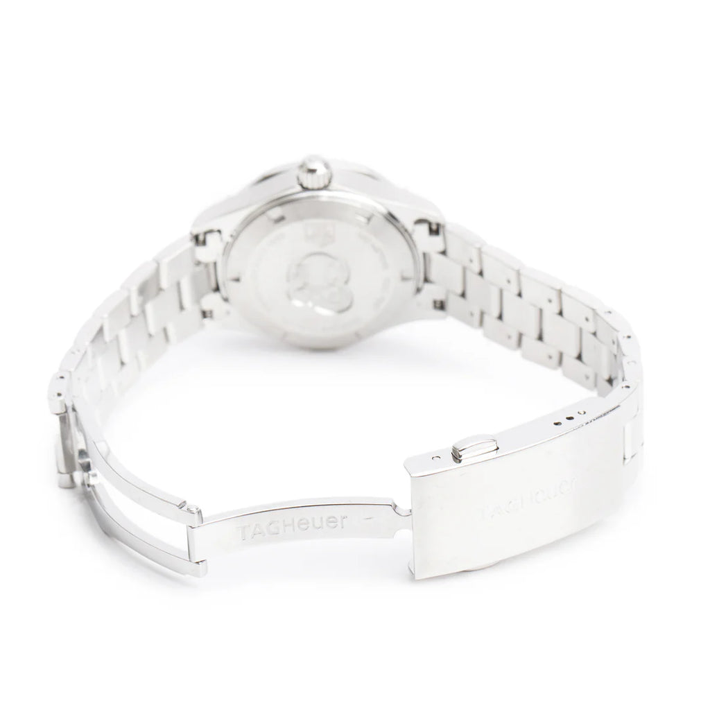 Stainless Steel Diamond Bezel Aquaracer 27 MM Quartz Watch Black Diamond Dial WAF141D w/ Box &amp; Papers
