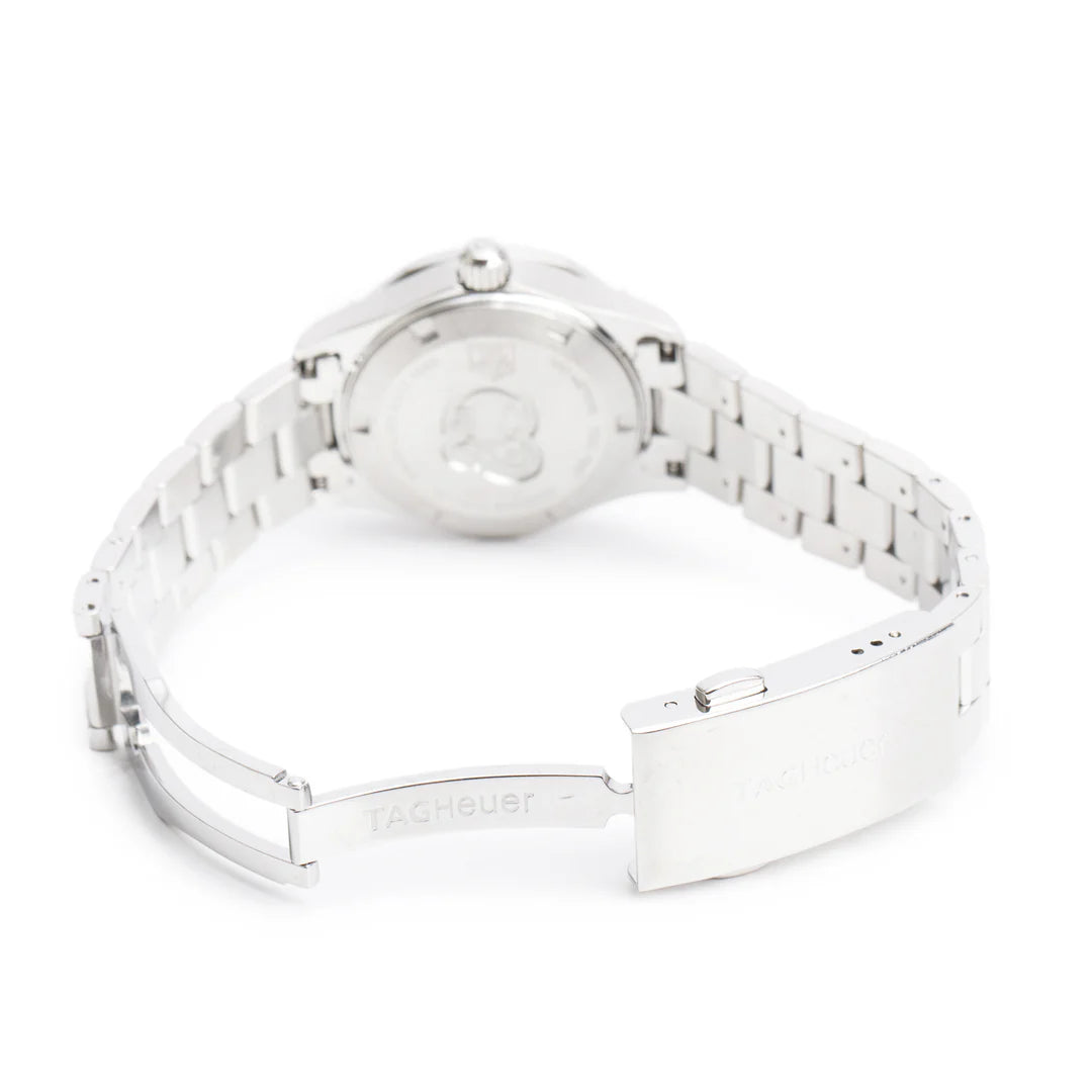 Stainless Steel Diamond Bezel Aquaracer 27 MM Quartz Watch Black Diamond Dial WAF141D w/ Box &amp; Papers