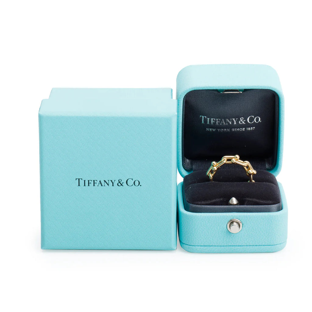 18k Yellow Gold HardWear Micro Link Ring, Size 4.5 w/ Box Coeur Cult Core