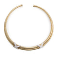 14k Yellow Gold Diamond Cable X Choker Necklace Coeur Cult Core