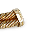 14k Yellow Gold Diamond Cable X Choker Necklace Coeur Cult Core