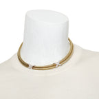 14k Yellow Gold Diamond Cable X Choker Necklace Coeur Cult Core