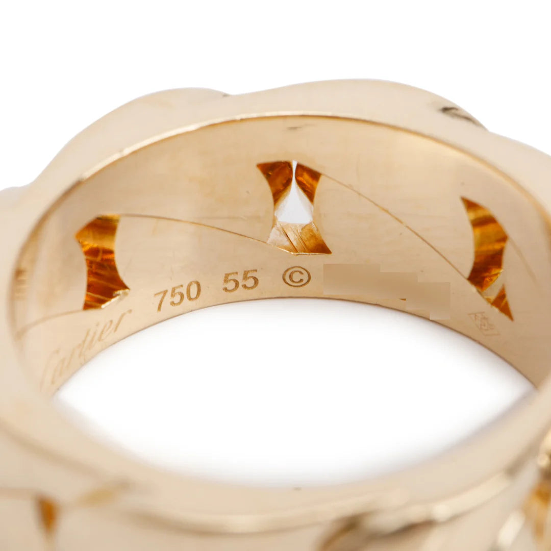 18k Yellow Gold Diamond La Dona Ring, Size 55 7.25 Coeur Cult Core
