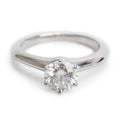 Platinum 1.33 ct. Diamond Solitaire Engagement Ring, Size 6.75 w/ Box Coeur Cult Core