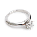 Platinum 1.33 ct. Diamond Solitaire Engagement Ring, Size 6.75 w/ Box Coeur Cult Core