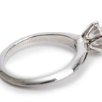 Platinum 1.33 ct. Diamond Solitaire Engagement Ring, Size 6.75 w/ Box Coeur Cult Core