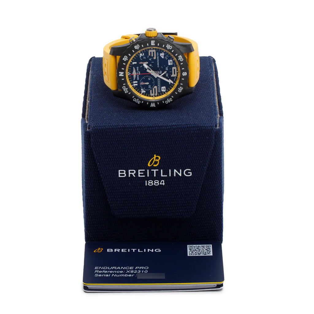 Breitlight Black Polymer Endurance Pro 44MM Watch Yellow X82310 w/ Box &amp; Papers Coeur Cult Core