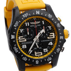 Breitlight Black Polymer Endurance Pro 44MM Watch Yellow X82310 w/ Box &amp; Papers Coeur Cult Core