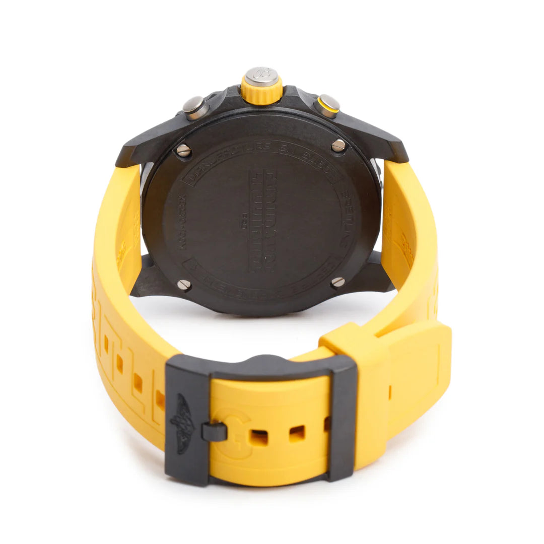 Breitlight Black Polymer Endurance Pro 44MM Watch Yellow X82310 w/ Box &amp; Papers Coeur Cult Core