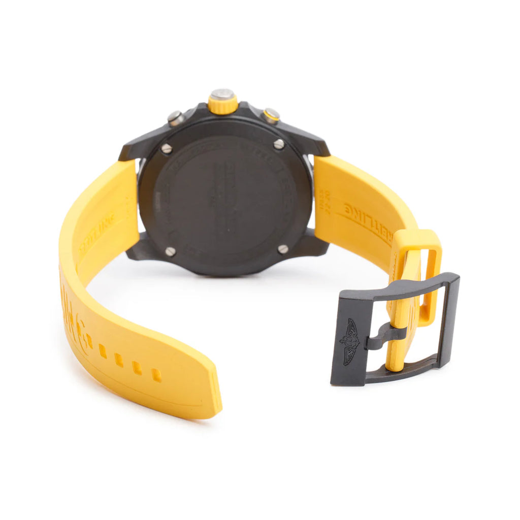 Breitlight Black Polymer Endurance Pro 44MM Watch Yellow X82310 w/ Box &amp; Papers Coeur Cult Core