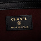 Black Quilted Lambskin Leather Medium O-Case Clutch w /Authenticity Card