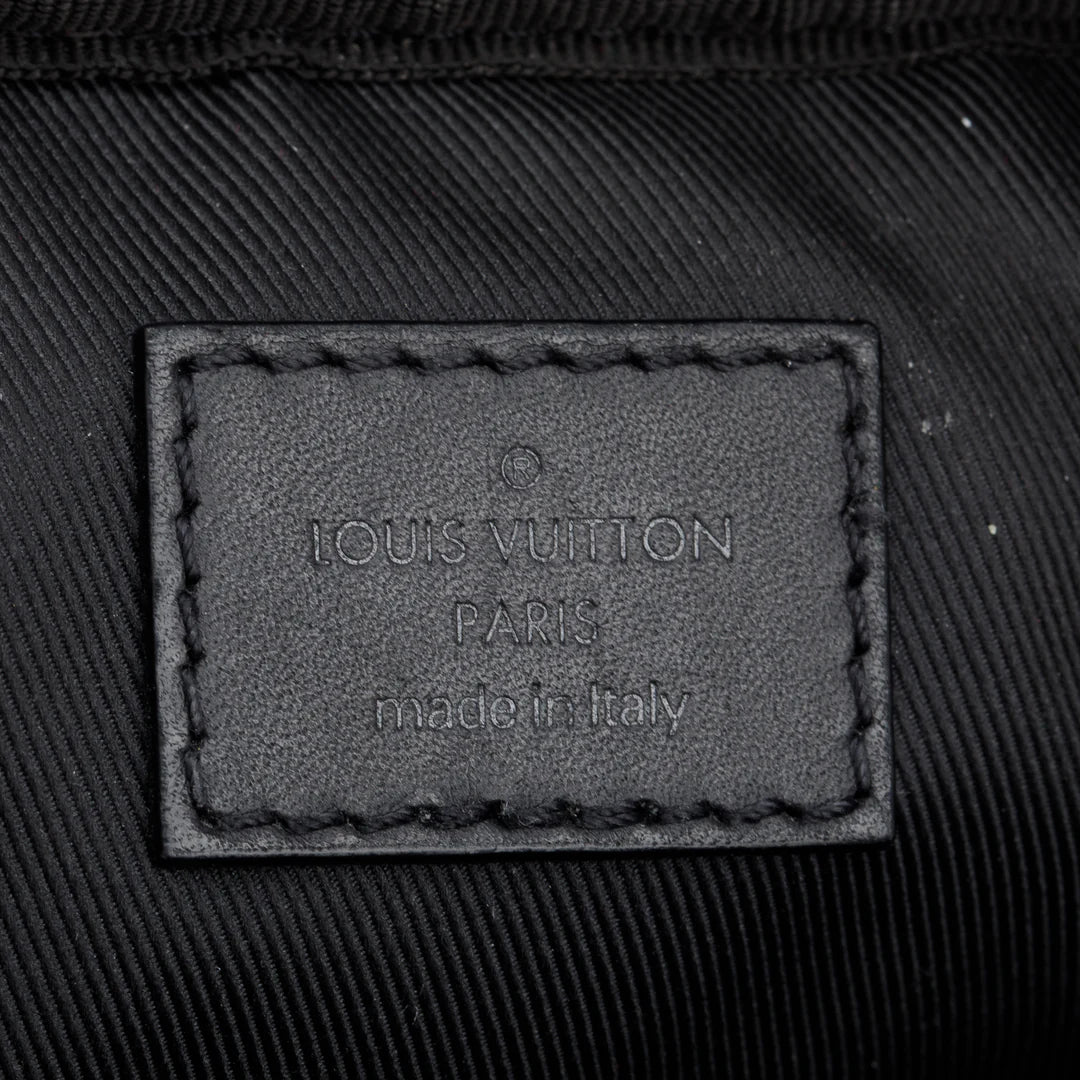 Black Damier Infini Calfskin Leather Sirius Messenger Bag w/ Box