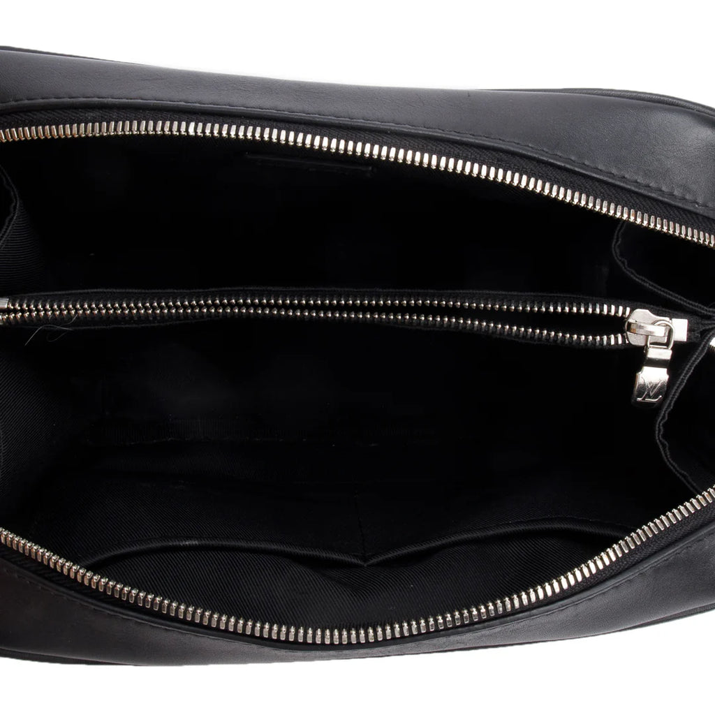 Black Damier Infini Calfskin Leather Sirius Messenger Bag w/ Box