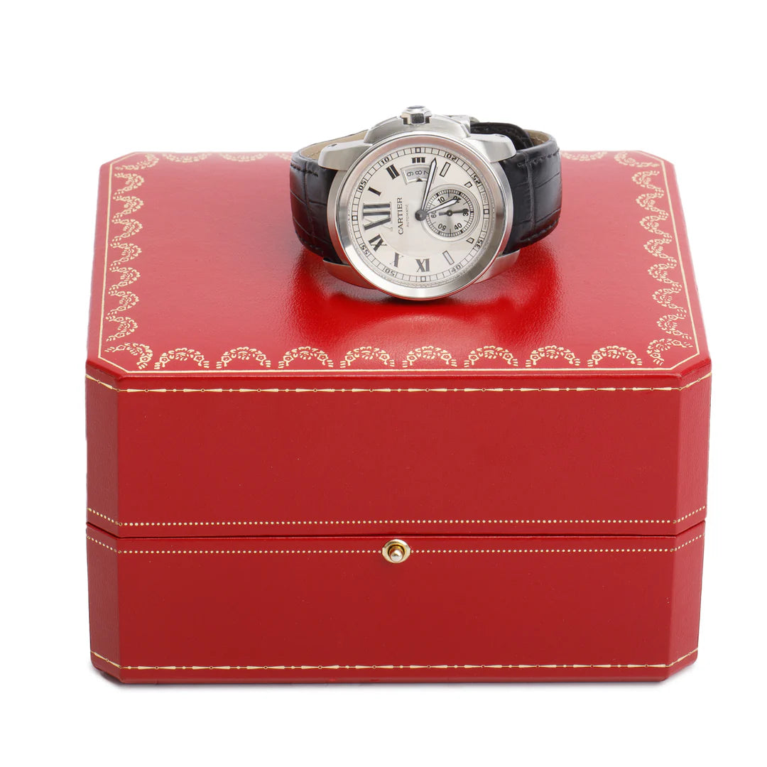 Stainless Steel Calibre de 42 MM Automatic Watch 3389 w/ Box Coeur Cult Core