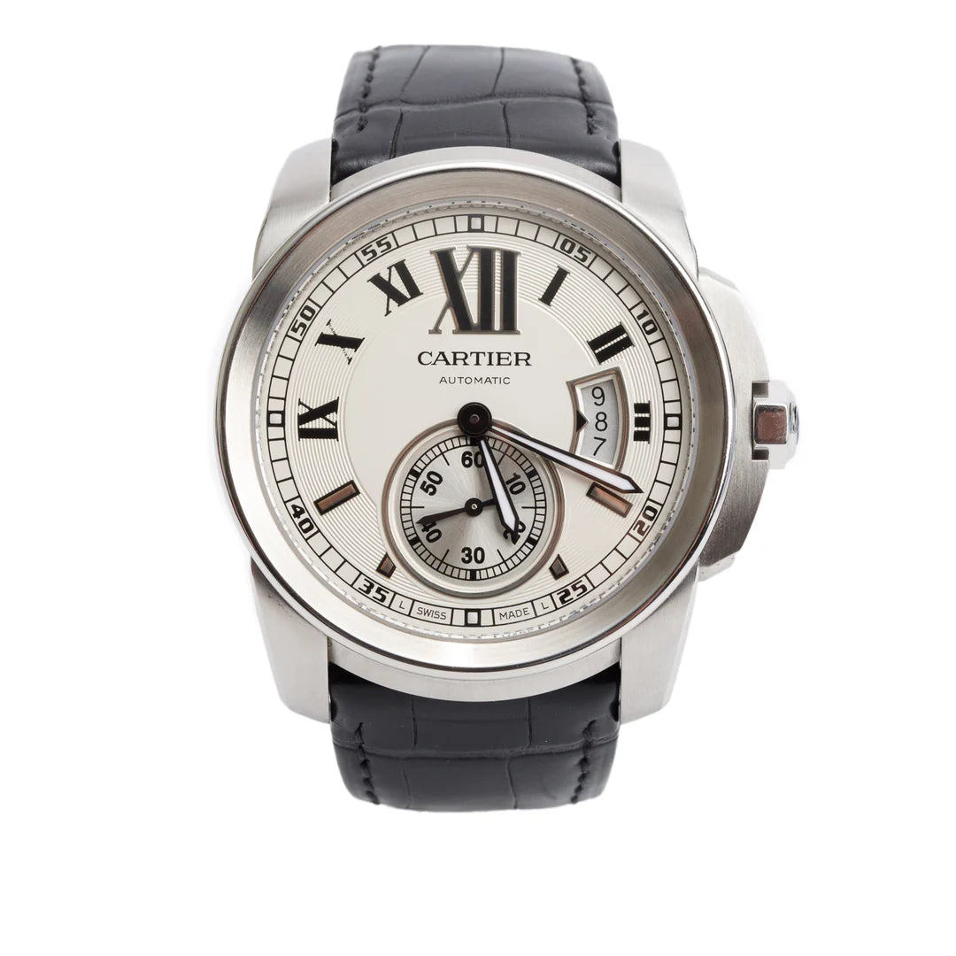 Stainless Steel Calibre de 42 MM Automatic Watch 3389 w/ Box Coeur Cult Core