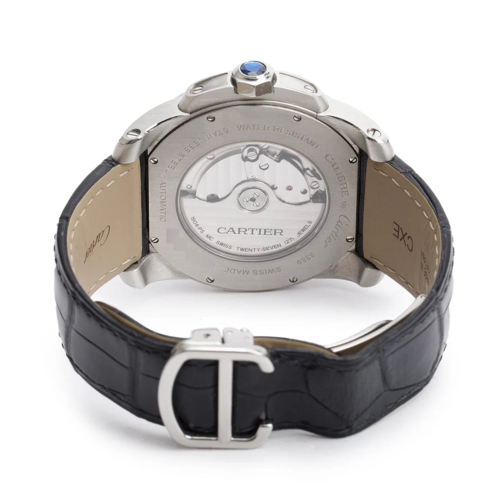 Stainless Steel Calibre de 42 MM Automatic Watch 3389 w/ Box Coeur Cult Core