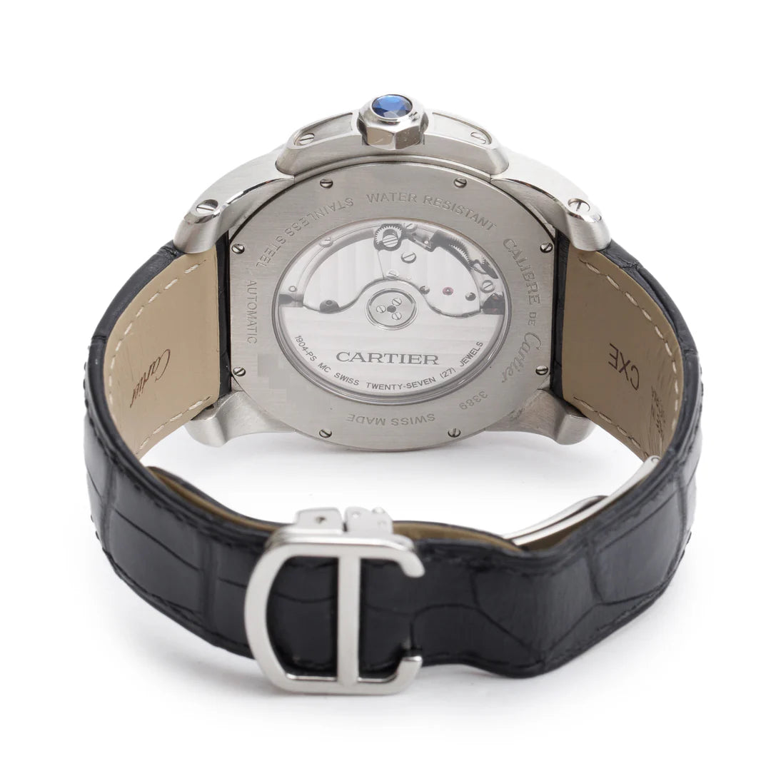 Stainless Steel Calibre de 42 MM Automatic Watch 3389 w/ Box Coeur Cult Core