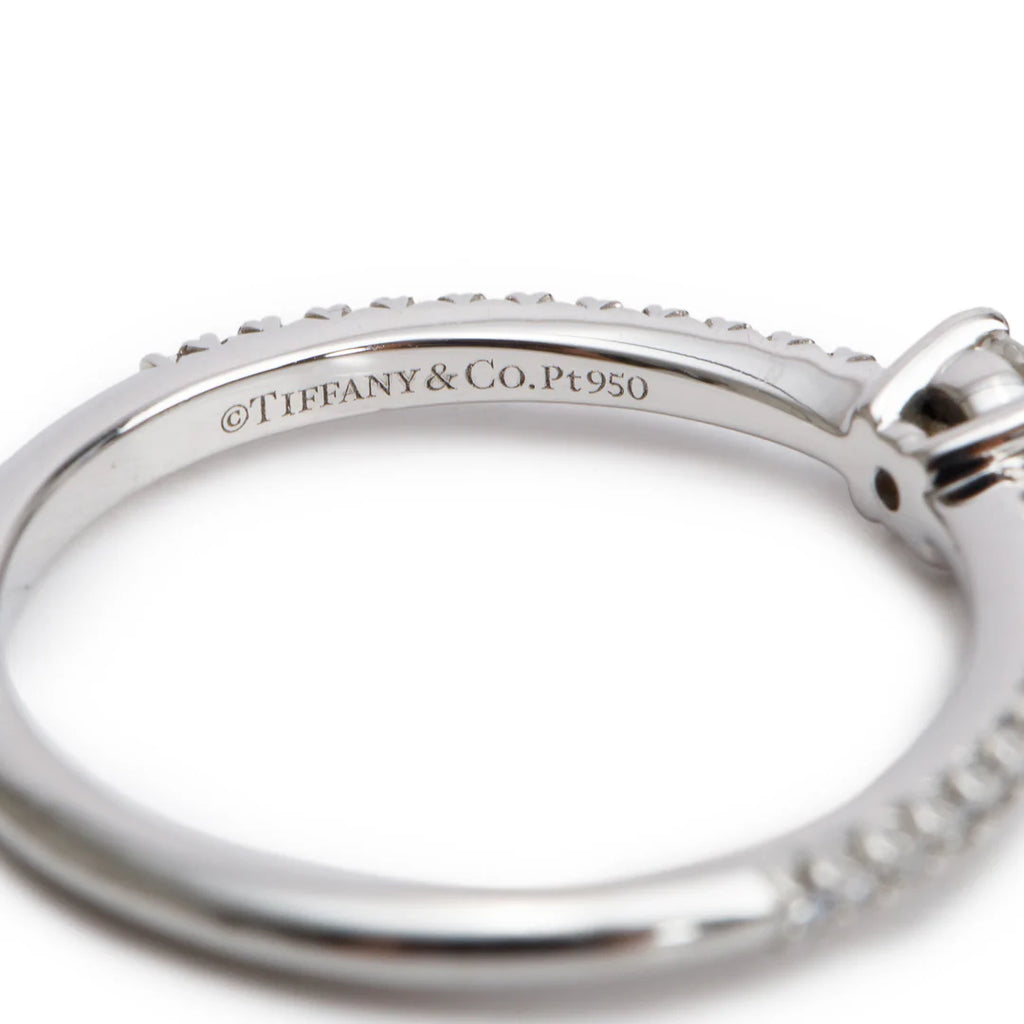 Platinum 0.17 ct. Diamond Novo Engagement Ring, Size 5.5 Coeur Cult Core