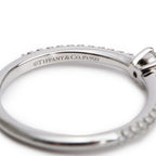 Platinum 0.17 ct. Diamond Novo Engagement Ring, Size 5.5 Coeur Cult Core
