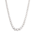14k White Gold 4.00 tcw. Graduated Diamond Necklace Coeur Cult Core
