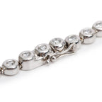 14k White Gold 4.00 tcw. Graduated Diamond Necklace Coeur Cult Core