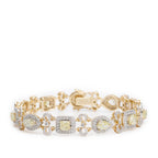 14k Yellow Gold 6.96 tcw. Yellow &amp; White Diamond Bracelet Coeur Cult Core