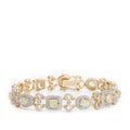 14k Yellow Gold 6.96 tcw. Yellow &amp; White Diamond Bracelet Coeur Cult Core