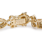 14k Yellow Gold 6.96 tcw. Yellow &amp; White Diamond Bracelet Coeur Cult Core