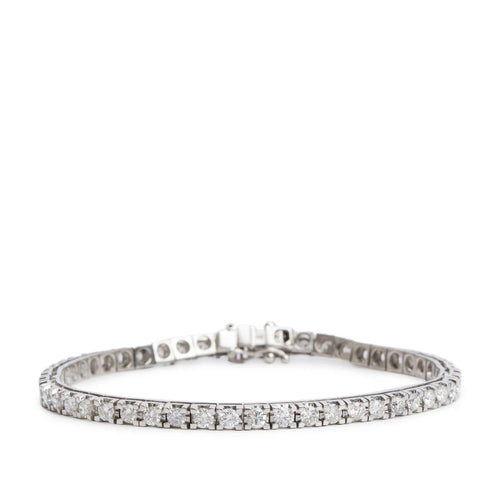 14k White Gold 4.08 tcw. Diamond Tennis Bracelet Coeur Cult Core