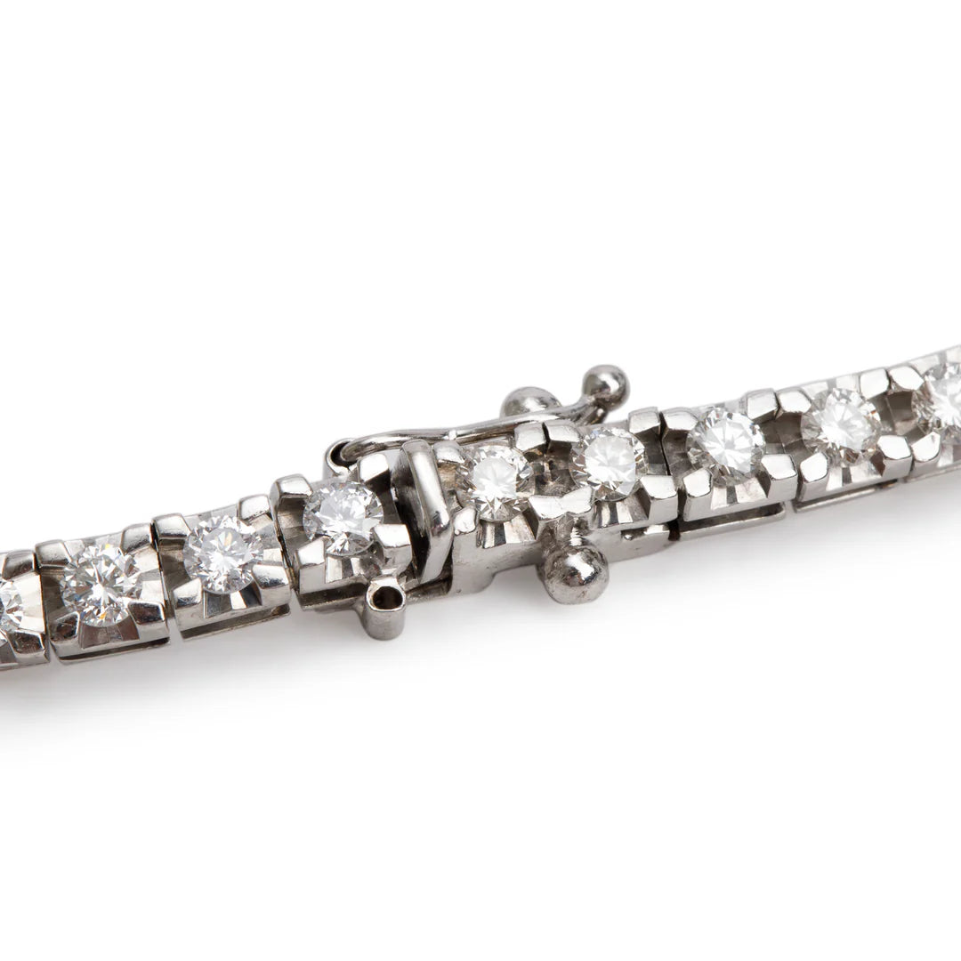 14k White Gold 4.08 tcw. Diamond Tennis Bracelet Coeur Cult Core