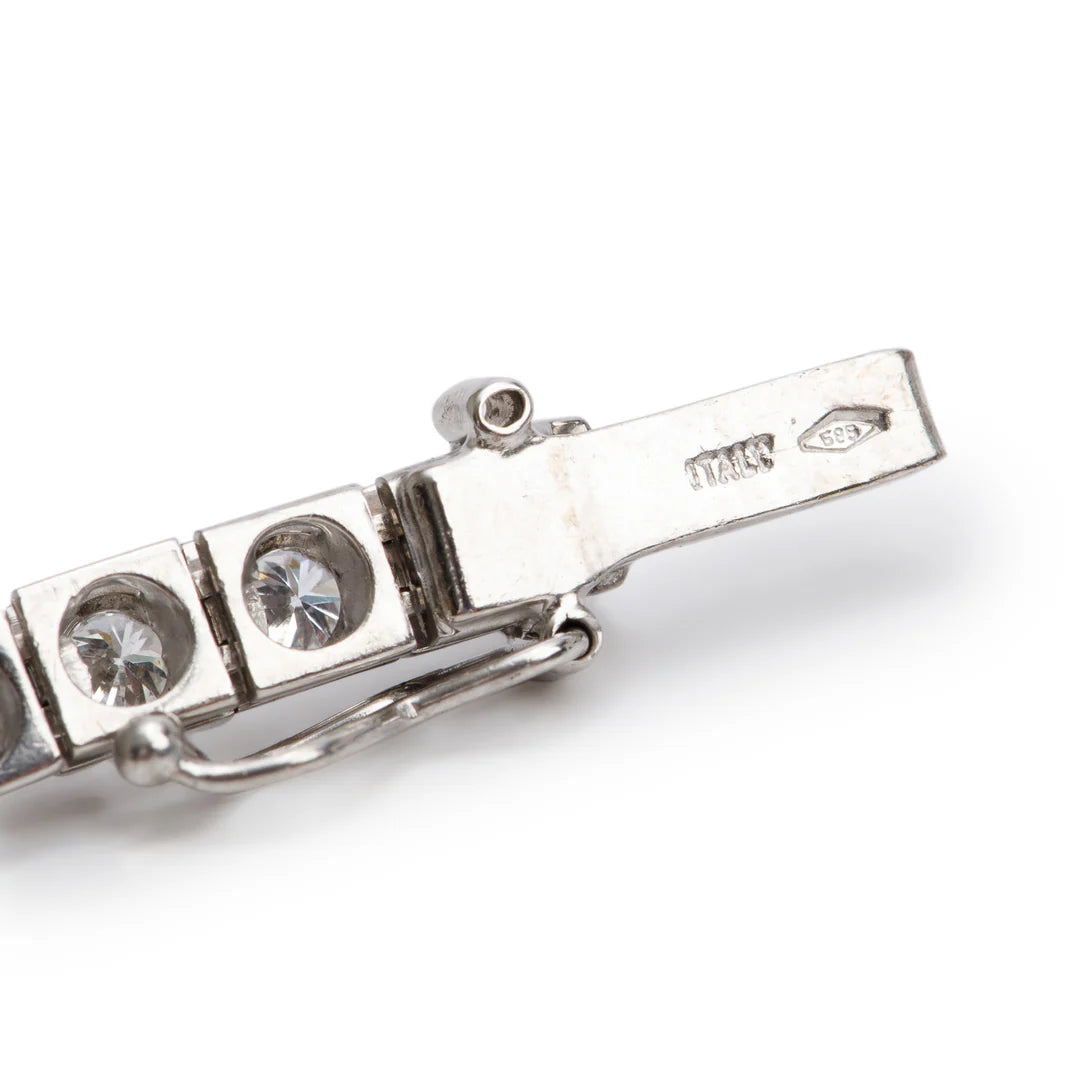 14k White Gold 4.08 tcw. Diamond Tennis Bracelet Coeur Cult Core