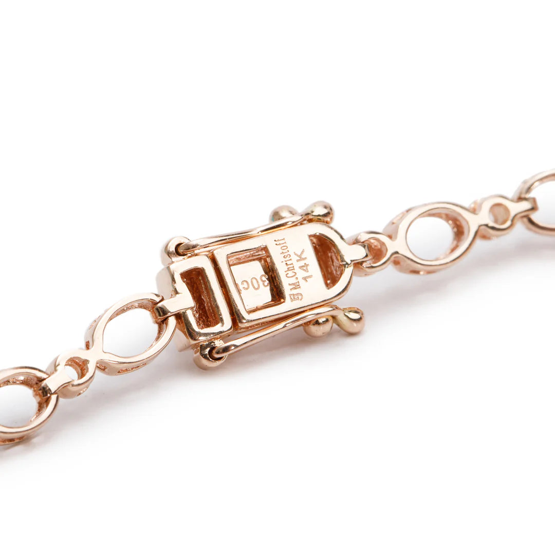 14k Rose Gold Ruby &amp; Diamond Necklace Coeur Cult Core