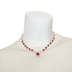 14k Rose Gold Ruby &amp; Diamond Necklace Coeur Cult Core