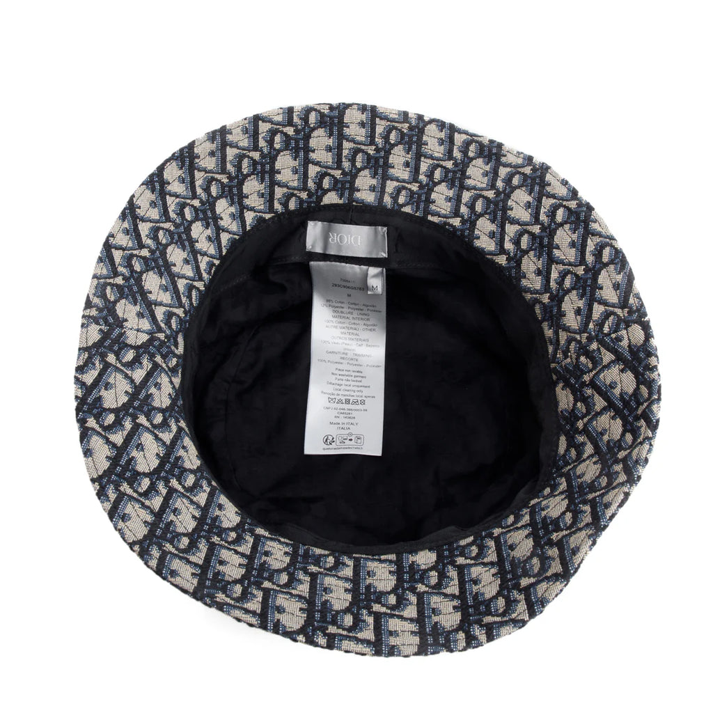 Navy Oblique Buckle Bucket Hat, Size M w/ Box Coeur Cult Core