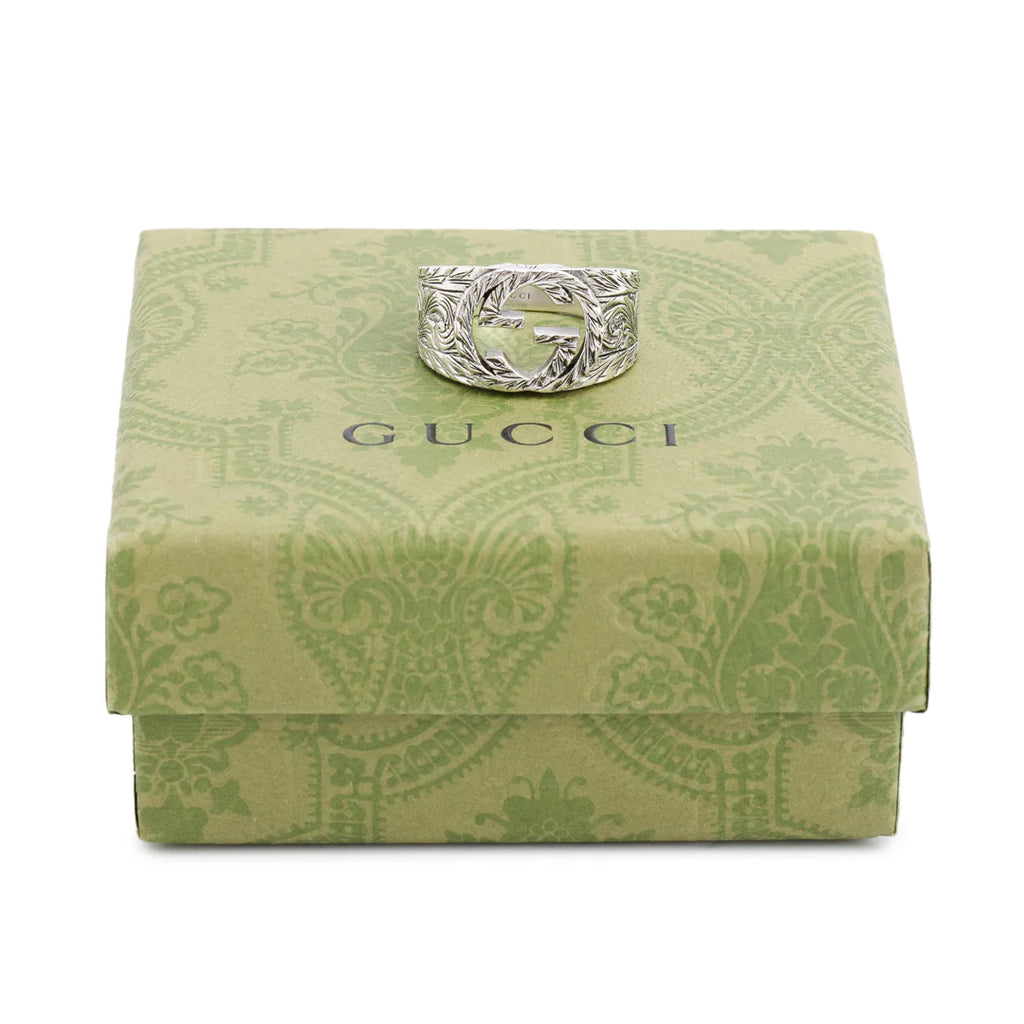 Sterling Silver Interlocking G Ring, Size 21 9.5 w/ Box Coeur Cult Core
