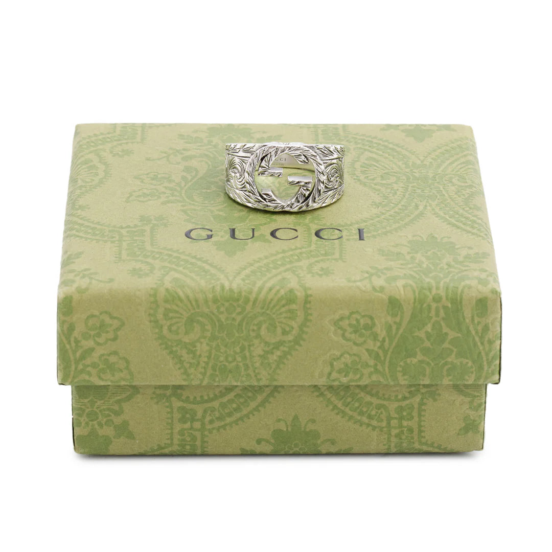 Sterling Silver Interlocking G Ring, Size 21 9.5 w/ Box Coeur Cult Core