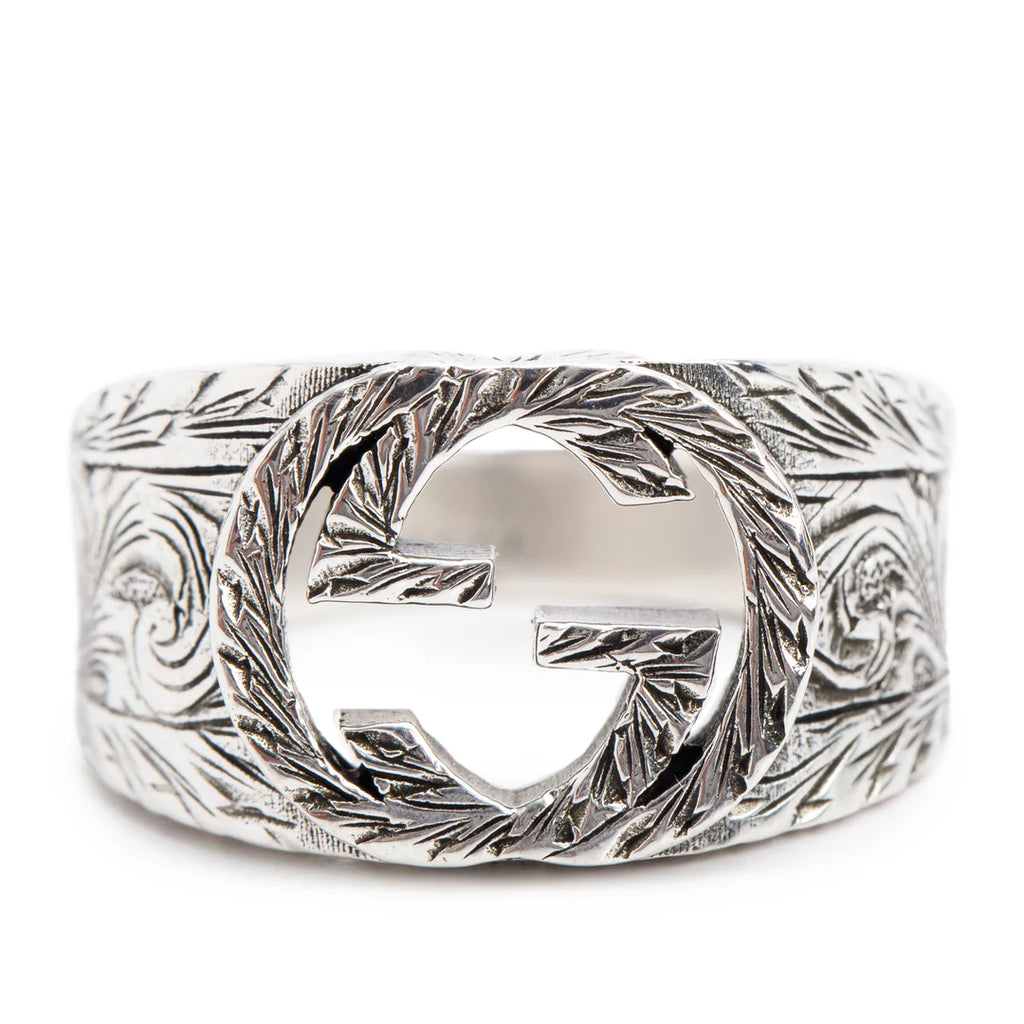 Sterling Silver Interlocking G Ring, Size 21 9.5 w/ Box Coeur Cult Core