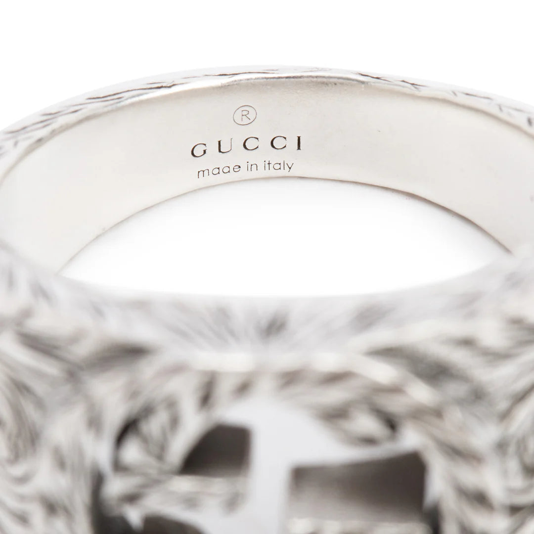 Sterling Silver Interlocking G Ring, Size 21 9.5 w/ Box Coeur Cult Core