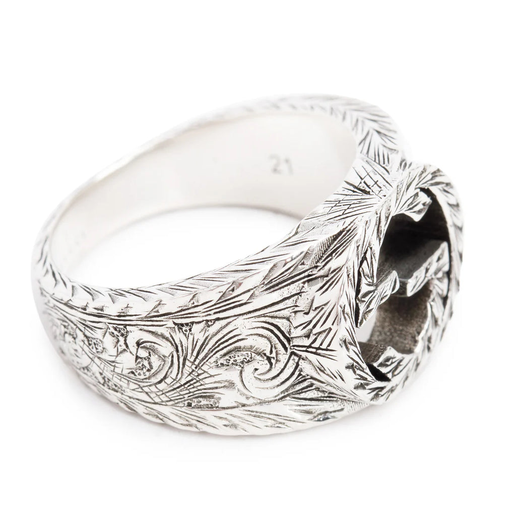 Sterling Silver Interlocking G Ring, Size 21 9.5 w/ Box Coeur Cult Core