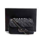 Black Quilted Calfskin Leather Paris-Edinburgh Coco Sporran Flap Bag w/ Box and Authenticity Card Coeur Cult Core