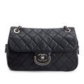 Black Quilted Calfskin Leather Paris-Edinburgh Coco Sporran Flap Bag w/ Box and Authenticity Card Coeur Cult Core