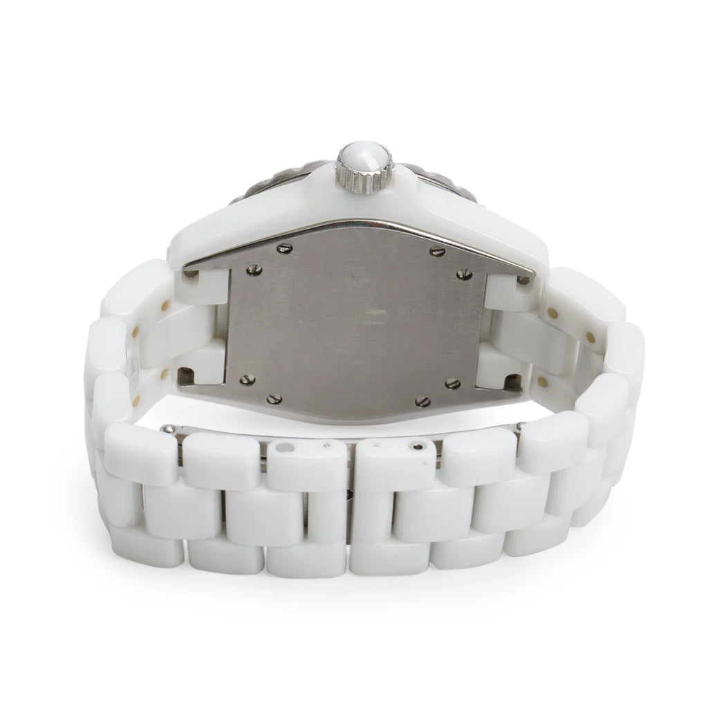 White Ceramic Diamond Bezel J12 38 MM Automatic Watch