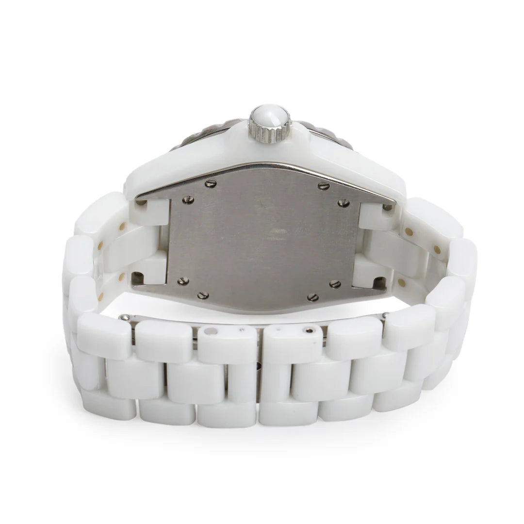White Ceramic Diamond Bezel J12 38 MM Automatic Watch