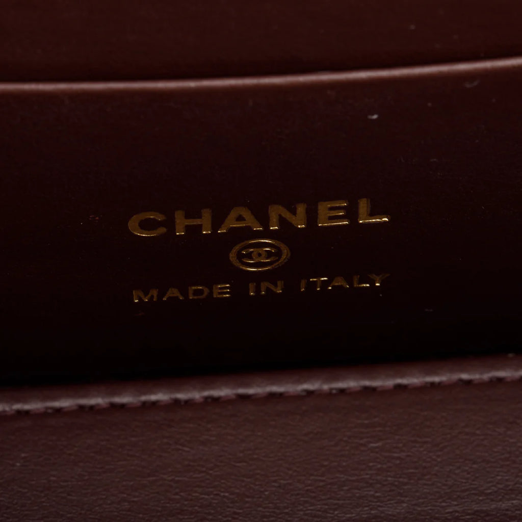 Black Caviar Quilted Small Vanity Case w/ Chain