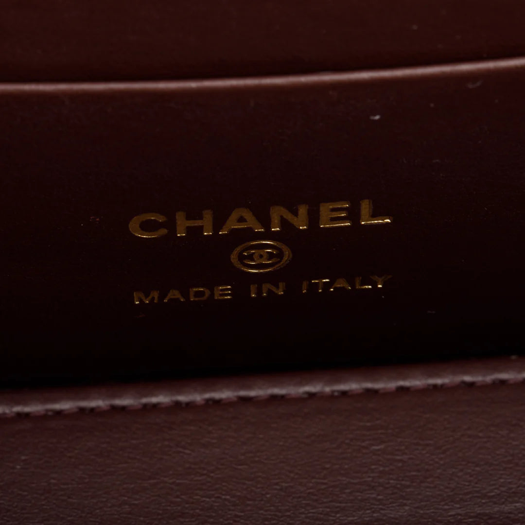 Black Caviar Quilted Small Vanity Case w/ Chain