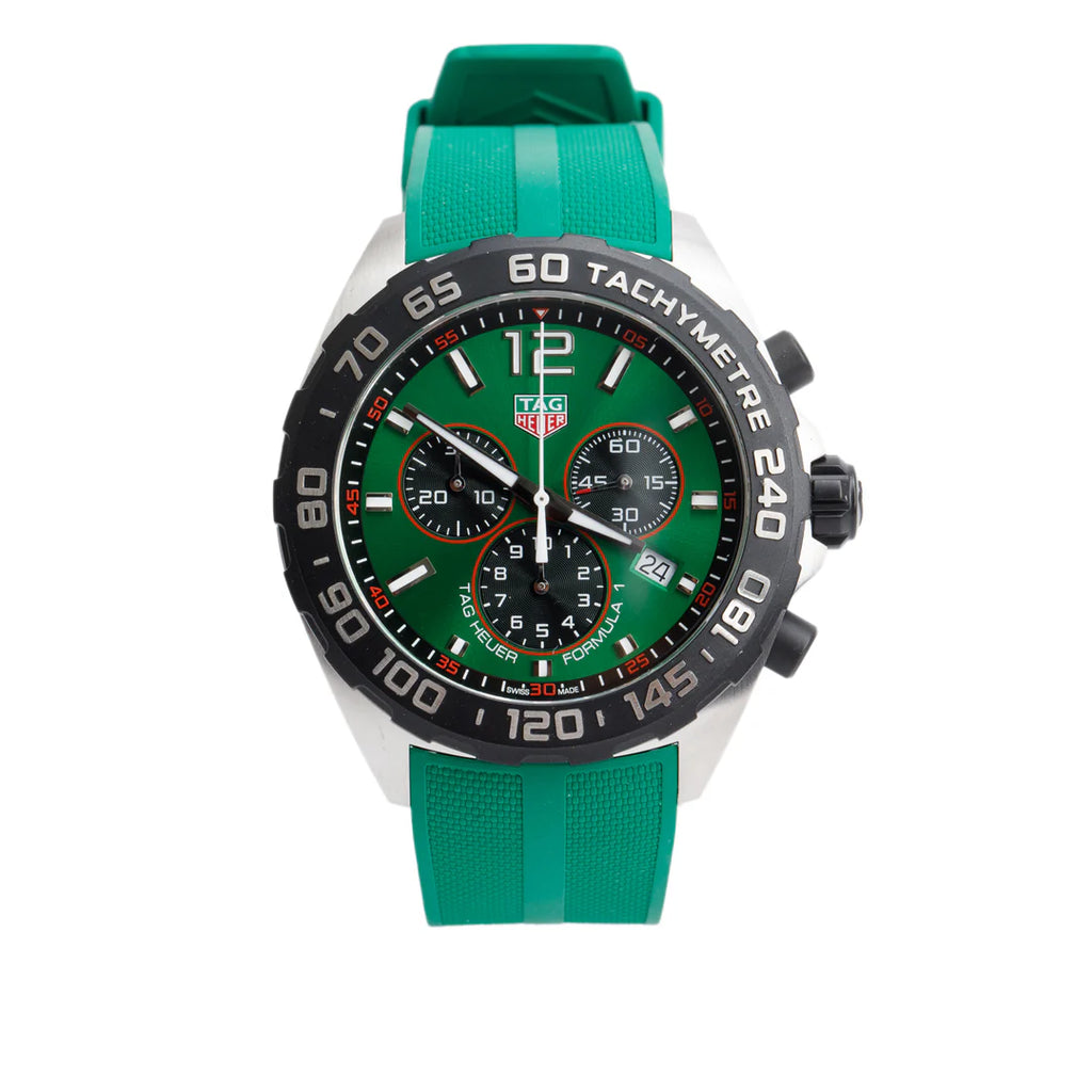 2023 Stainless Steel Formula 1 43 MM Chronograph Quartz Watch Green Dial CAZ101AP w/ Box &amp; Papers Coeur Cult Core