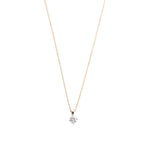 14k Yellow Gold 1.12 ct. Diamond Solitaire Pendant Necklace Coeur Cult Core