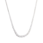 10k White Gold 6.92 tcw. Diamond Link Necklace