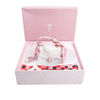 Bvlgari White/Pink Serpenti Forever Top Handle w/ Box, Straps, &amp; Two Scarves